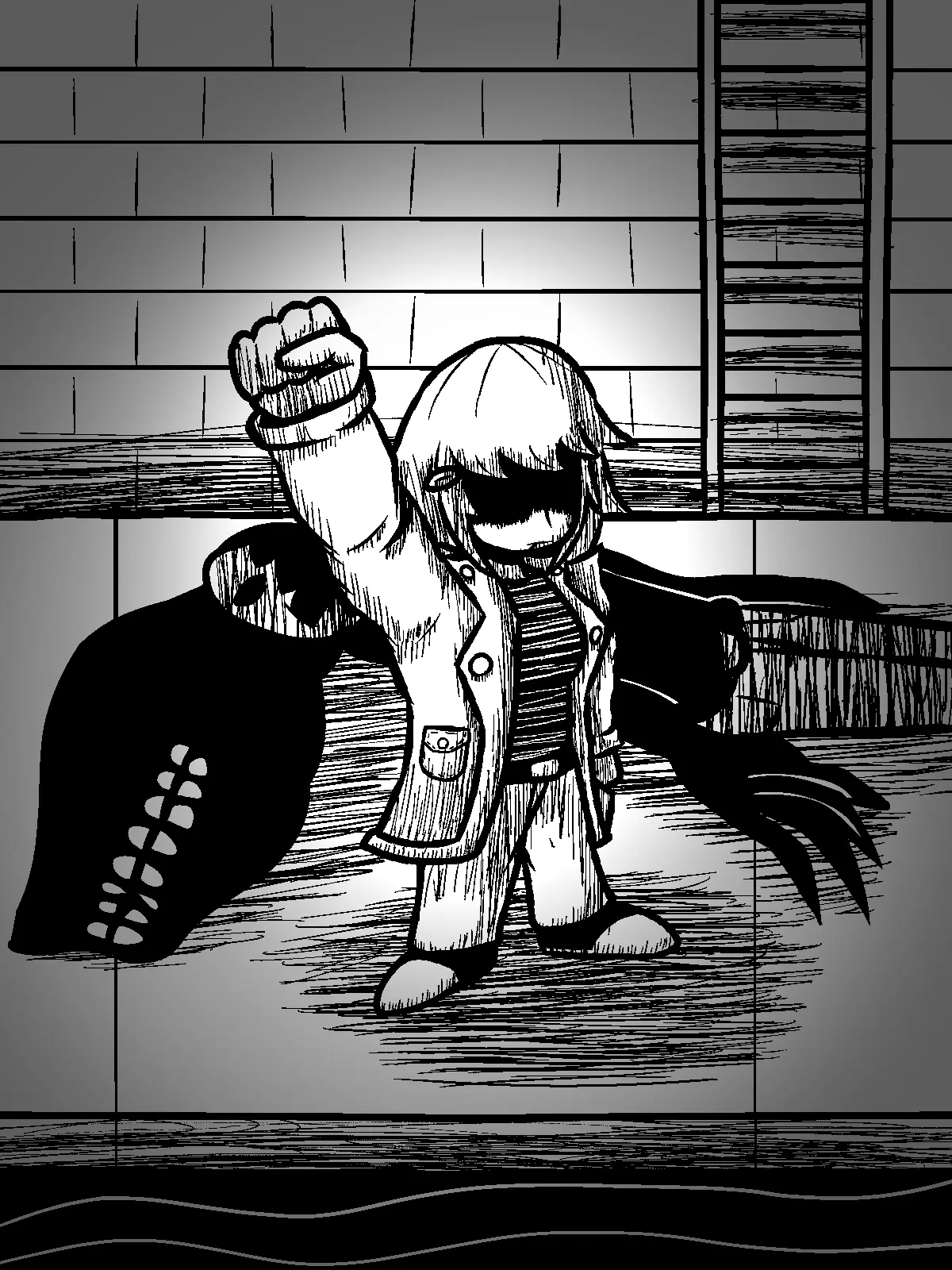Concept art for the sewers.