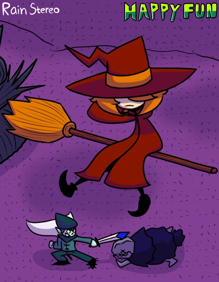 Concept art for issue 13 of Happy Fun.